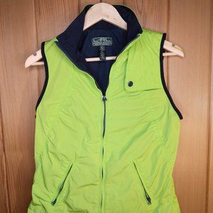 LAUREN ACTIVE RALPH LAUREN Lime Green Vest Size Small